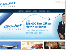 Tablet Screenshot of gojetairlines.com